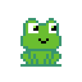 Sapo animado verde pulando na grama