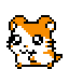 Hamster animado marrom na grama
